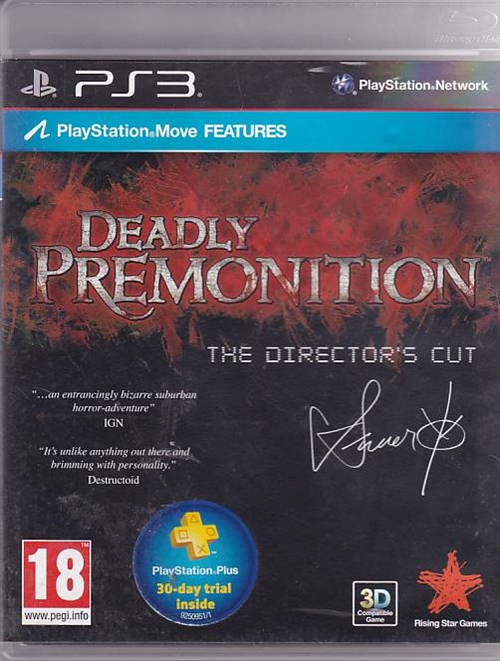 Deadly Premonition The Directors Cut - PS3 (B Grade) (Used) (eng)